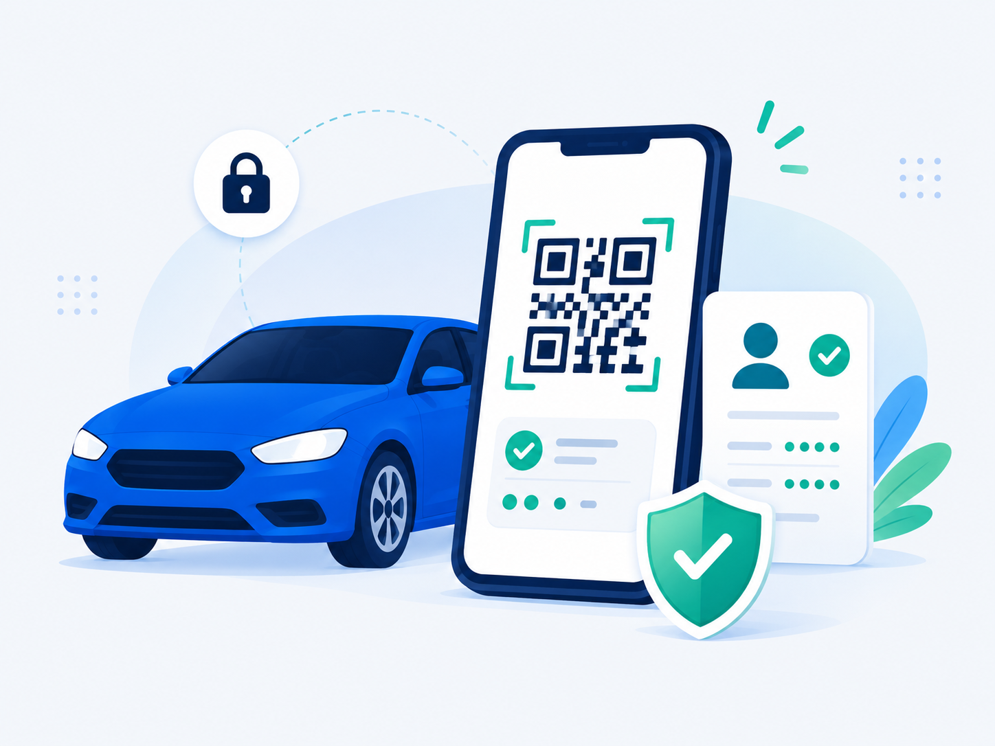 Verificación segura de la información del vehículo mediante QR